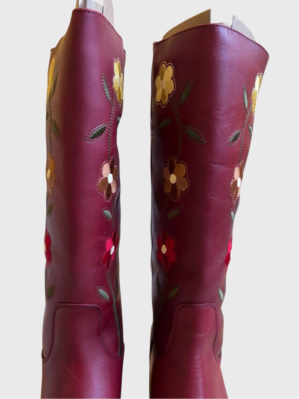 NWB Dingo Women's Bloom Embroidered Leather Boot in Merlot Size 7.5 Boho Western - Picture 8 of 16